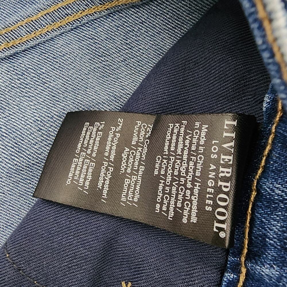 Liverpool Kristy Hi-Rise Denim Bermuda Shorts Stretch Rolled Cuff NWT - 6/28 - Picture 6 of 10
